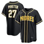 Nick Pivetta #27 San Diego Padres Fashion Replica Out Jersey - Black