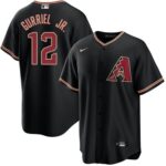 Men's  Arizona Diamondbacks #12 Lourdes Gurriel Jr. Alternate Black Jersey