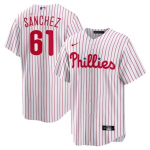 Philadelphia Phillies Cristopher Sanchez #61 White Home Replica Jersey