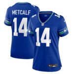 DK Metcalf Seattle Seahawks  Women's Throwback Player Game Jersey - Royal