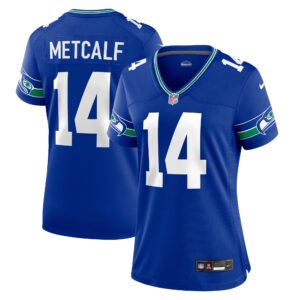 DK Metcalf Seattle Seahawks  Women's Throwback Player Game Jersey - Royal