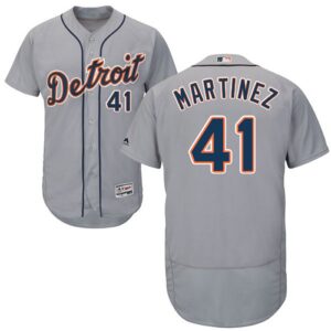 Detroit Tigers #41 Victor Martinez Grey Flexbase Collection Stitched Jersey
