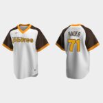 Men's San Diego Padres #71 Josh Hader Cooperstown Collection Home Jersey - White