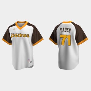 Men's San Diego Padres #71 Josh Hader Cooperstown Collection Home Jersey - White