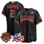 Willy Adames #2 San Francisco Giants 250th Patch Alternate Replica Jersey - Black