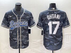Men's Los Angeles Dodgers #17  Camouflage Shohei Ohtani Jersey