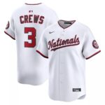 Men's Washington Nationals Dylan Crews #3  White Jersey