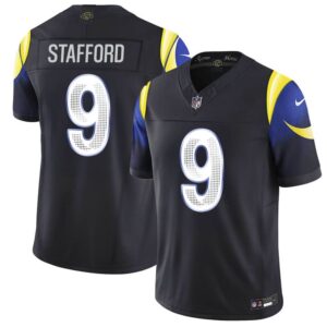 Men's Matthew Stafford #9 Los Angeles Rams Dri-FIT Rivalries Collection Limited Jersey-Navy