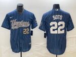 Men's  New York Yankees #22  Blue Juan Soto Jersey
