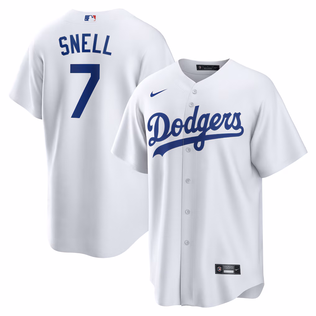 Blake Snell #7 Los Angeles Dodgers Home Replica Player Jersey - White