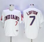 Cleveland Indians #7 Kenny Lofton White 1978 Turn Back The Clock Stitched Jersey