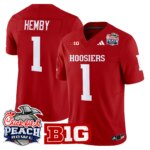 Roman Hemby #1 Ndiana Hoosiers IH 2026 Peach Bowl Vapor Limited Jersey - All Stitched