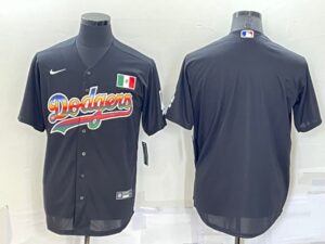 Men's  Los Angeles Dodgers Blank Black Stitched Cool Base Jersey