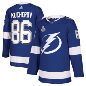 Nikita Kucherov Tampa Bay Lightning  2021 Stanley Cup Final Bound Authentic Patch Player Jersey - Blue