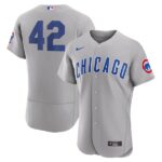 Men's Chicago Cubs #42  2023 Jackie Robinson Day Gray Flex Base Jersey