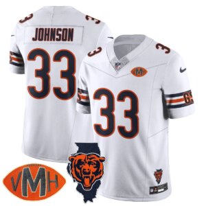 Jaylon Johnson #33 Chicago Bears CHI Honor Virginia Halas McCaskey Jersey - All Stitched
