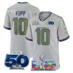 Cooper Kupp #10 Seattle Seahawks 2025 Rivalries Super Super Bowl LX 50th Season Patch Vapor Limited Jersey