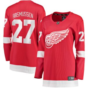 Michael Rasmussen Detroit Red Wings Women's Home Breakaway Player Jersey - Red