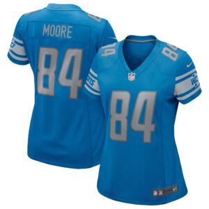 Herman Moore Detroit Lions  Women's Game Retired Player Jersey - Blue