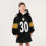Kid 30 Pittsburgh Football Unisex Blanket Hoodie