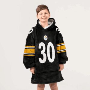 Kid 30 Pittsburgh Football Unisex Blanket Hoodie