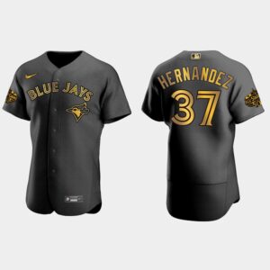 Men's Toronto Blue Jays #37 Teoscar Hernandez 2022 All-Star Game Flex Base Jersey - Black