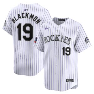 Men's Colorado Rockies Charlie Blackmon  White 2024 World Tour Mexico City Series Home Limited Player Jersey