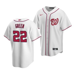 Men's Washington Nationals #22 Elijah Green 2022 Draft Jersey White Home