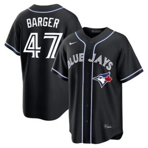 Addison Barger #47 Toronto Blue Jays Fashion Replica Out Jersey - Black