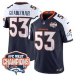 Randy Gradishar #53 Denver Broncos DEN AFC West Champions Patch Vapor Limited Jersey V2 - All Stitched