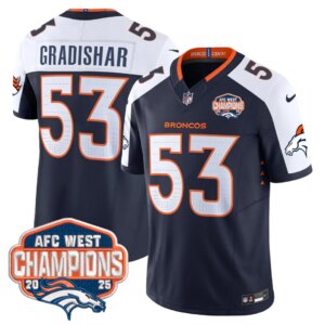 Randy Gradishar #53 Denver Broncos DEN AFC West Champions Patch Vapor Limited Jersey V2 - All Stitched