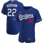 Men's  Los Angeles Dodgers #22 Clayton Kershaw Royal Alternate 2020 Player Jersey