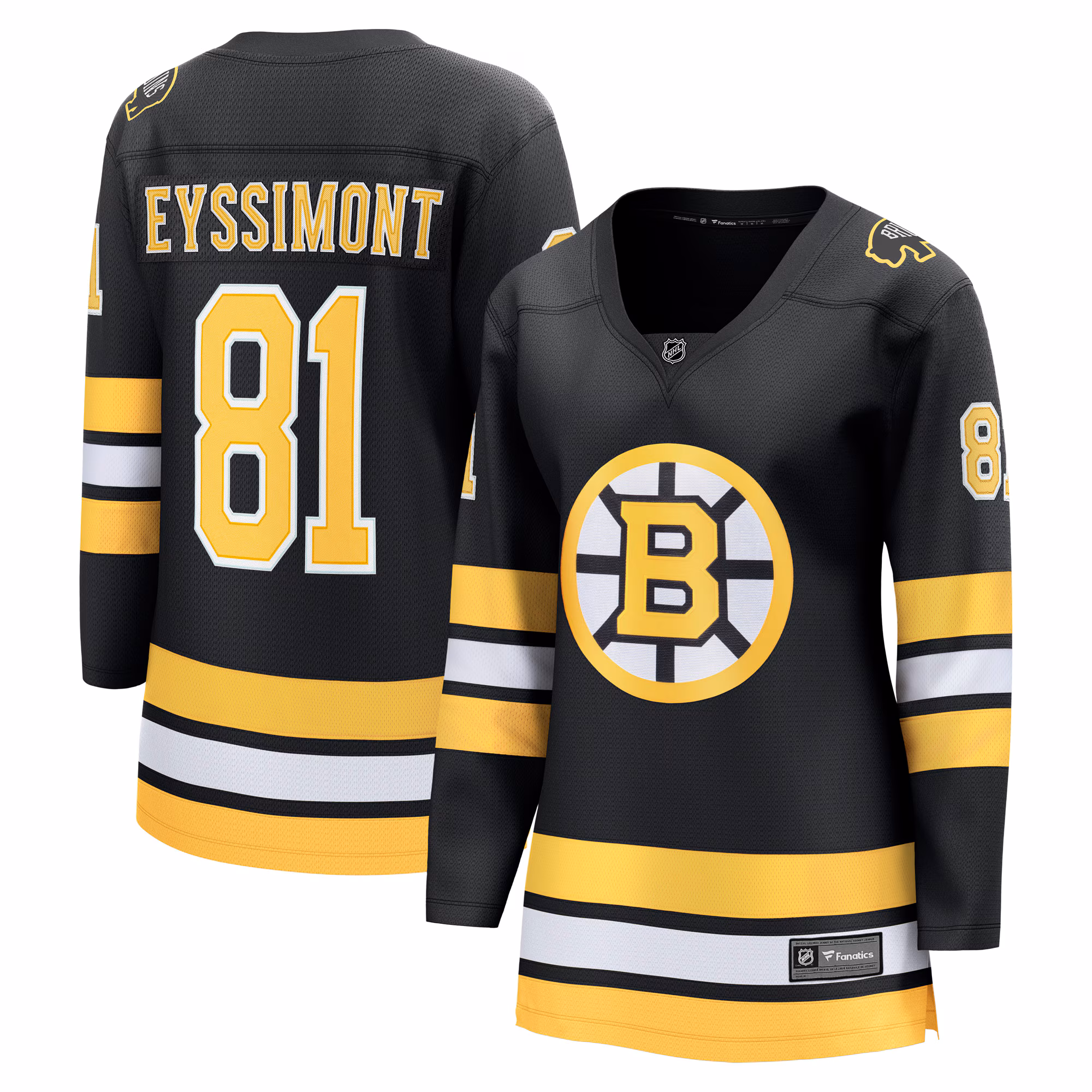 Women's Boston Bruins Michael Eyssimont #81 Fanatics Black Home Breakaway Player Jersey
