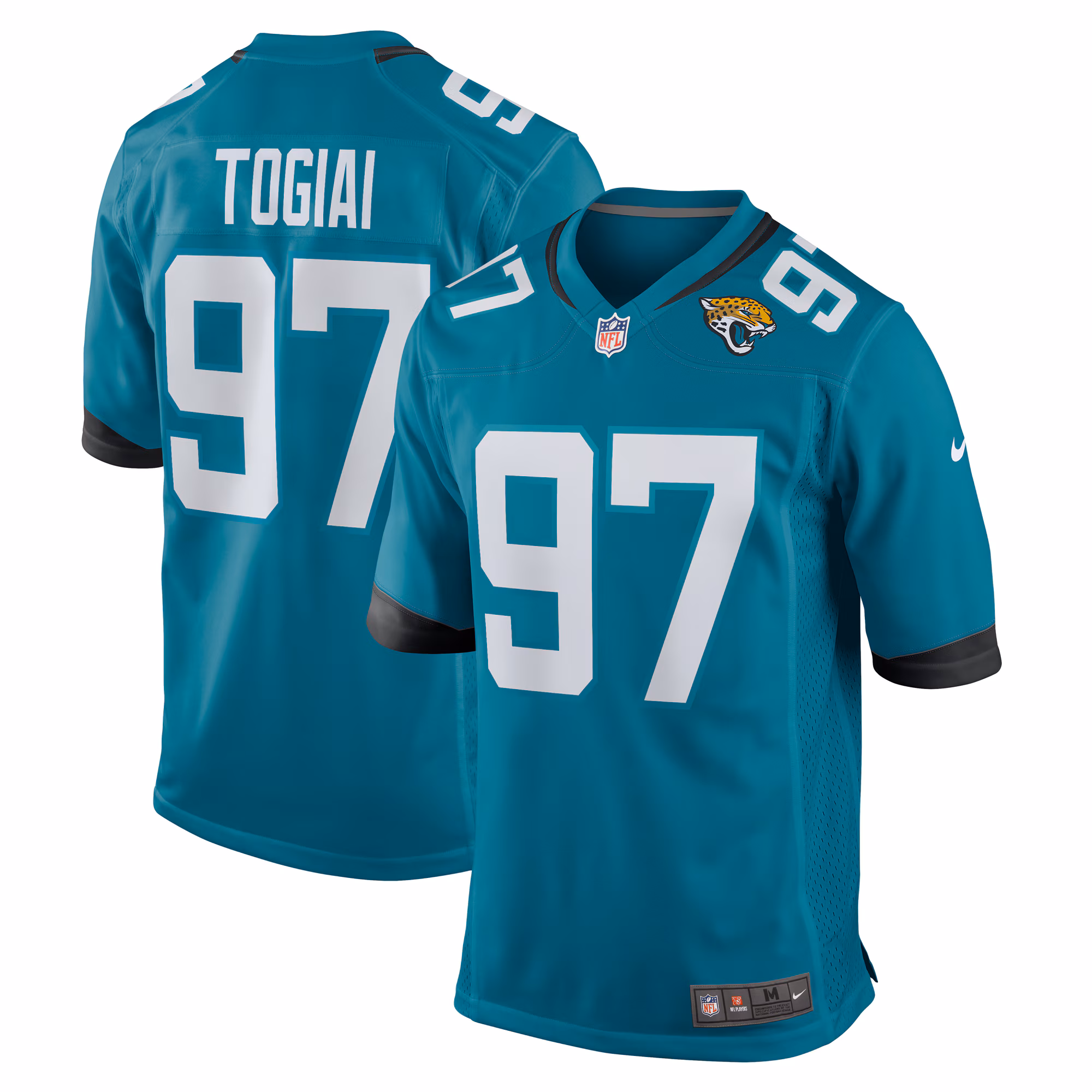 Tommy Togiai Jacksonville Jaguars Team Game Jersey -  Teal