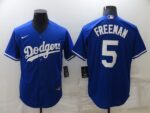 Men's  Los Angeles Dodgers #5 Freddie Freeman Royal Stitched Cool Base Jersey