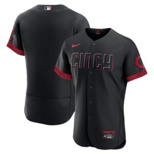Men's Cincinnati Reds  Black 2023 City Connect Flex Base Jersey