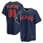 Custom Japan Baseball 2026 World Baseball Classic Road Stadium Jersey - Navy