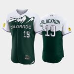 Men's Colorado Rockies #19 Charlie Blackmon 2022 City Connect Green Jersey