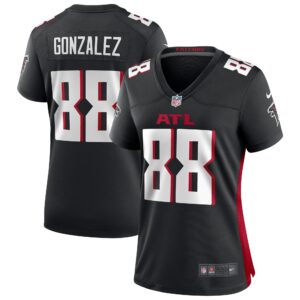 Women's Atlanta Falcons Tony Gonzalez #88 Black Game Retired Player Jersey