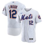 Men's New York Mets Francisco Lindor  White Home Player Jersey