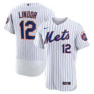 Men's New York Mets Francisco Lindor  White Home Player Jersey
