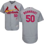 St. Louis Cardinals #50 Adam Wainwright Grey Flexbase Collection Stitched Jersey