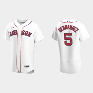 Men's Boston Red Sox #5 Enrique Hernandez Flex Base Home Jersey - White
