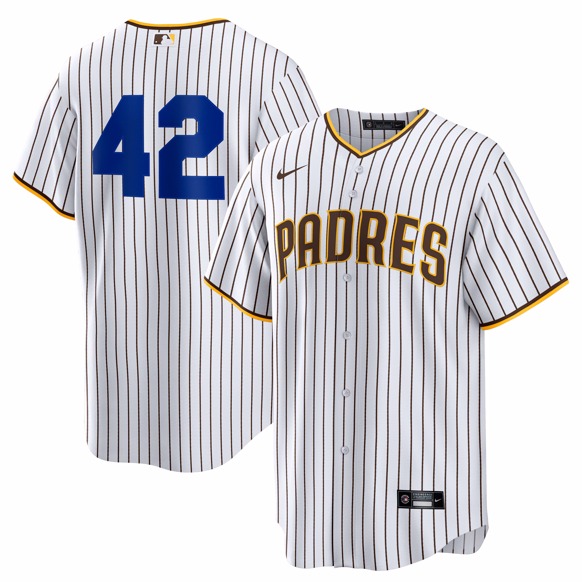 Men's San Diego Padres White Home  2025 Jackie Robinson Day Replica Jersey