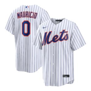 Ronny Mauricio #0 New York Mets White Home Replica Jersey