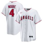Los Angeles Angels Christian Moore #4 White Home Replica Jersey