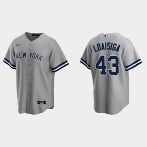 Men's New York Yankees #43 Jonathan Loaisiga Gray Road Jersey