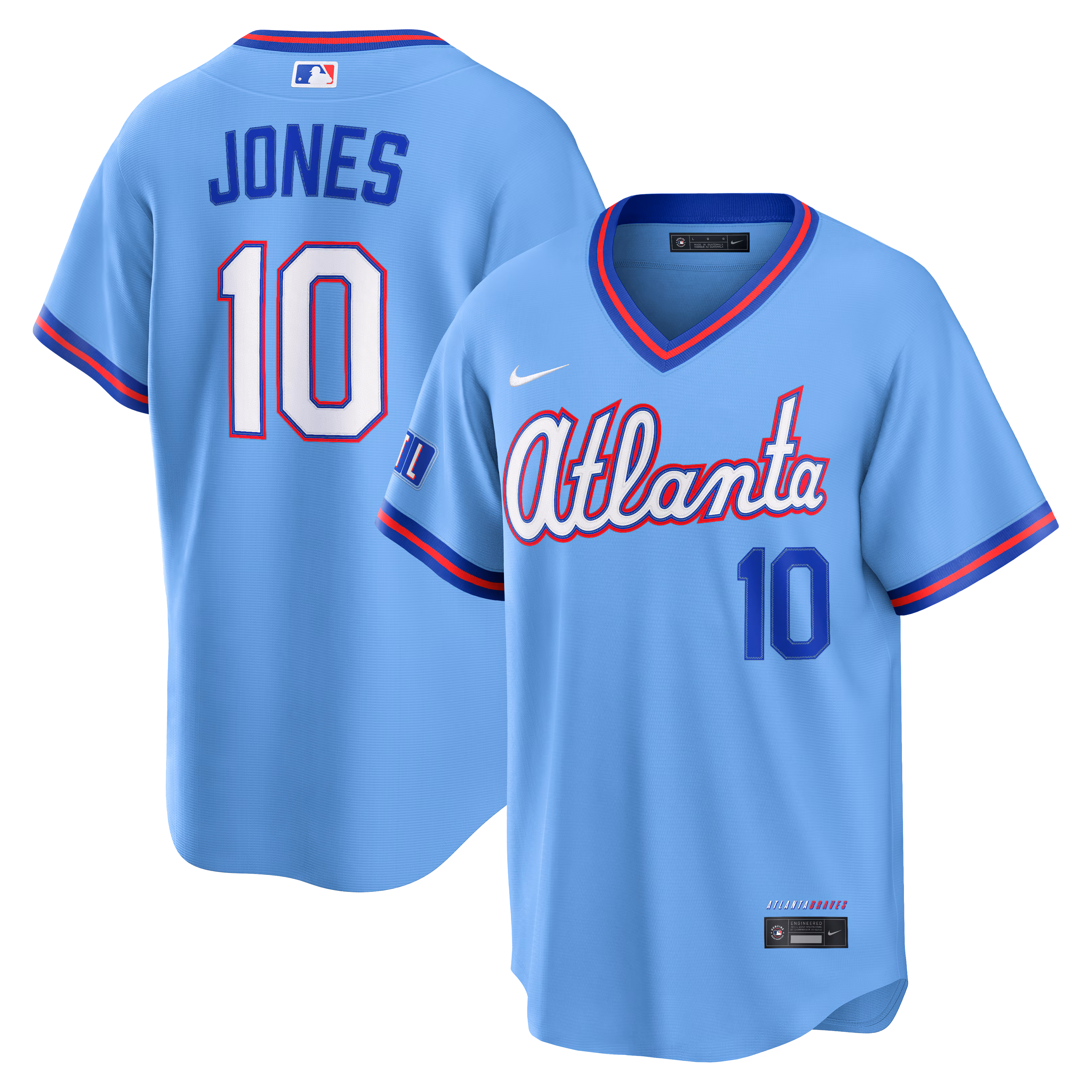 Atlanta Braves Chipper Jones #10 Powder Blue 2026 City Connect Stadium Jersey