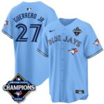Vladimir Guerrero Jr. #27 Toronto Blue Jays 2025 American League Champions Jersey Light Blue
