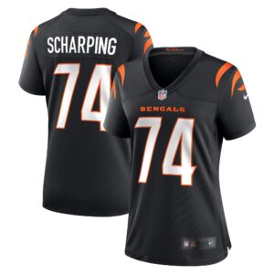 Max Scharping Cincinnati Bengals  Women's Game Player Jersey - Black